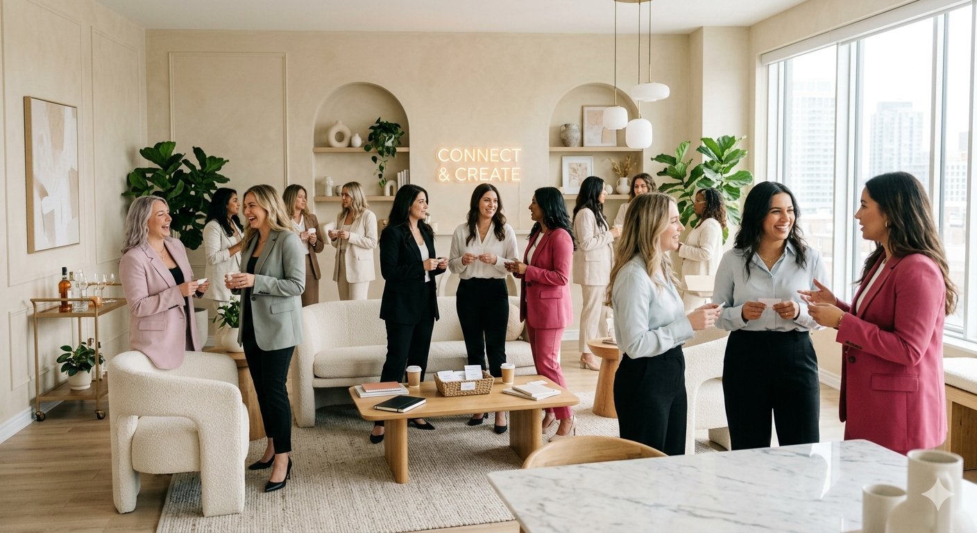 Women networking at Powerhouse Connects